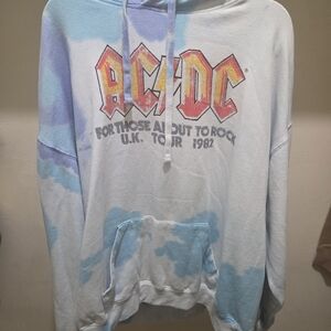 AC/DC Blue and White Hoodie